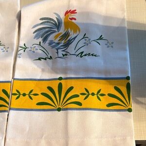 Avon Rooster Kitchen Towel - Yellow and Green